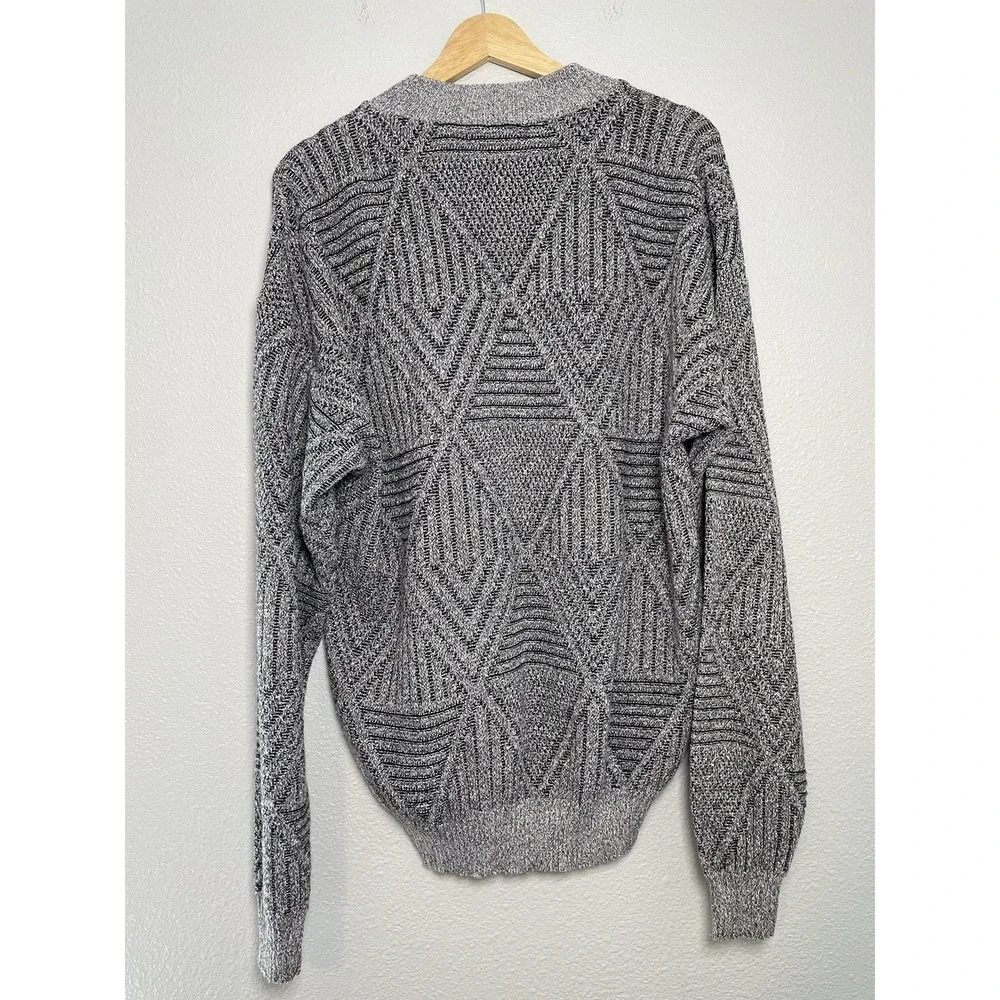 Vintage 90s JT Beckett Wool‎ Blend Men's Geometric Sweater Size XL